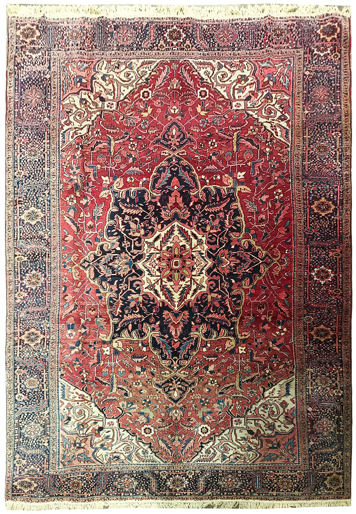 Oriental Farmhouse Persian Heriz Sherabian Rug | www.bestrugplace