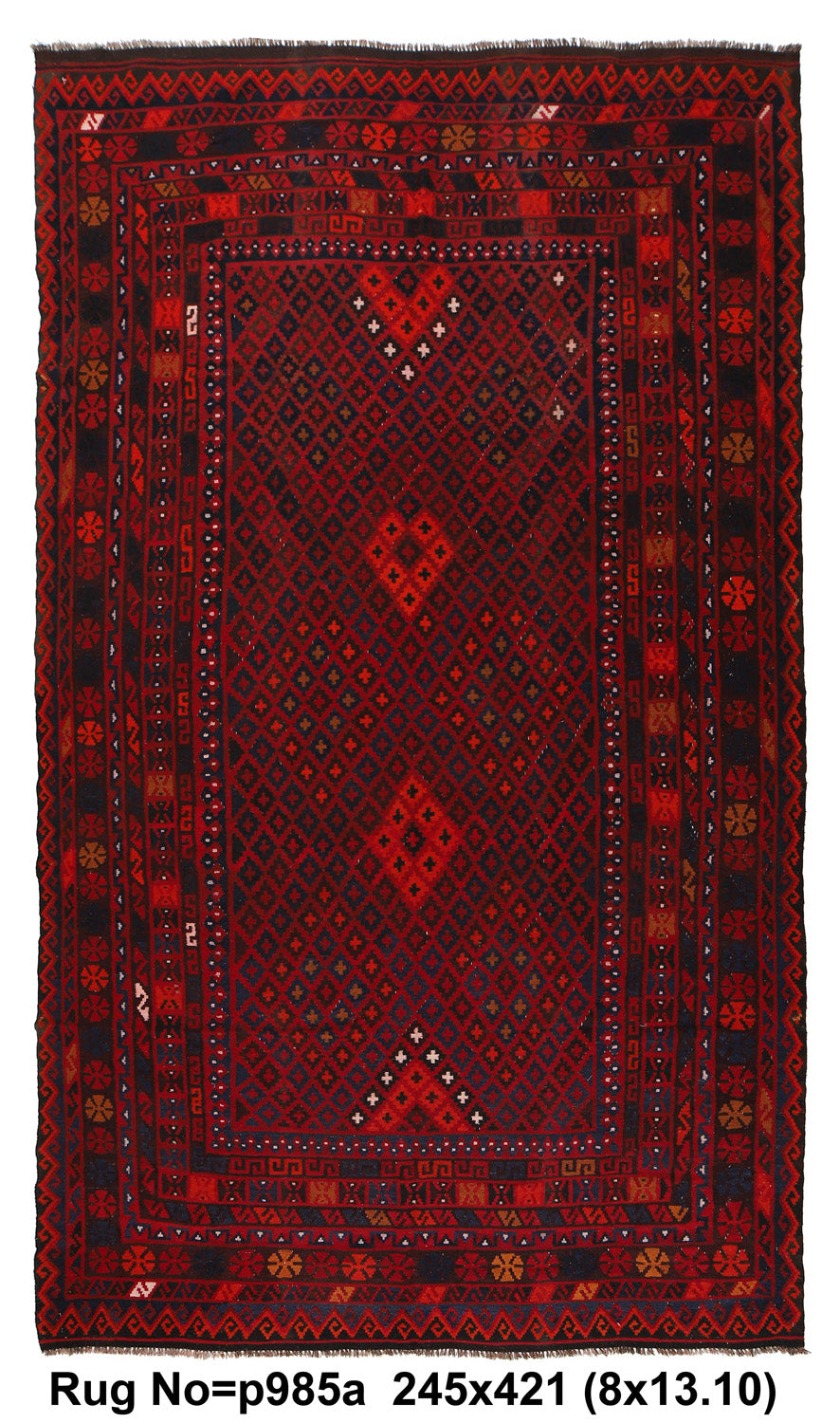 8' x 14' Afghan Ghalmouri Kilim Flat weave Rug #P985 – Bestrugplace