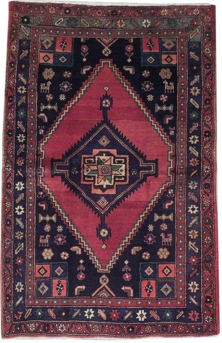 4x7 Authentic Handmade Persian Hamadan Rug - Iran - bestrugplace