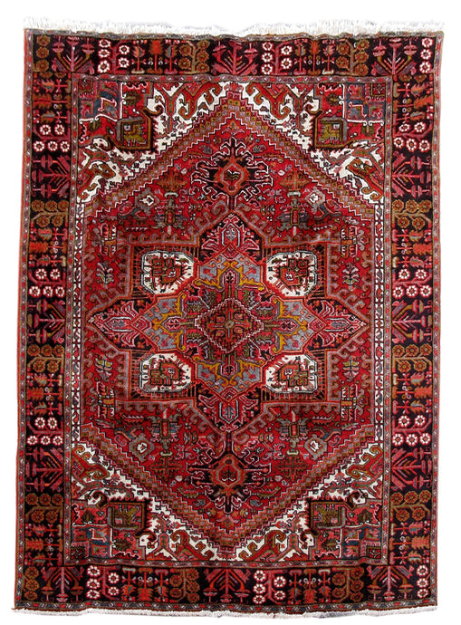 7x10 Authentic Hand Knotted Persian Heriz Rug - Iran - bestrugplace