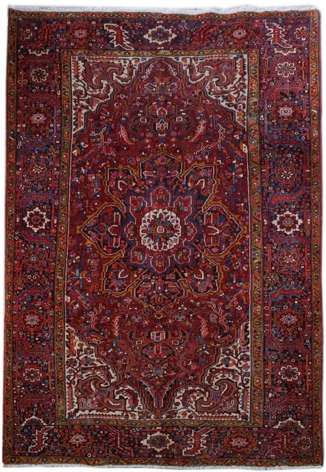 8x12 Authentic Hand-knotted Persian Heriz Rug - Iran - bestrugplace