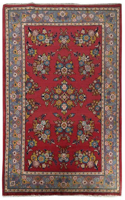 4x7 Authentic Hand-knotted Persian Sarouk Rug - Iran - bestrugplace