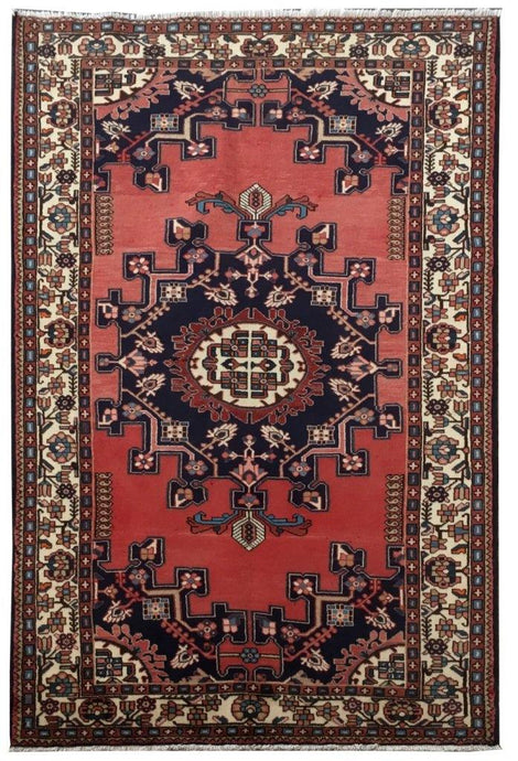 4x7 Authentic Hand-knotted Persian Hamadan Rug - Iran - bestrugplace