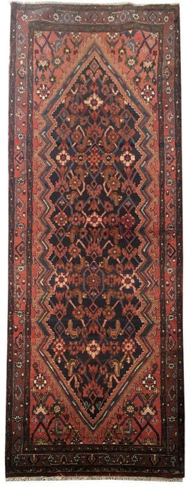4x11 Authentic Hand-knotted Persian Hamadan Rug - Iran - bestrugplace