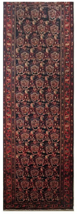4x16 Authentic Hand-knotted Persian Hamadan Rug - Iran - bestrugplace