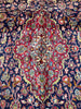 Load image into Gallery viewer, 9.6 x 12.7 Navy Blue Traditional Classic Persian Kashan Rug #S10-4029