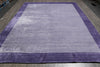 Load image into Gallery viewer, 7.5 x 9.5 Lavendar Purple Modern area Wool Rug Handmade in India #F-5643