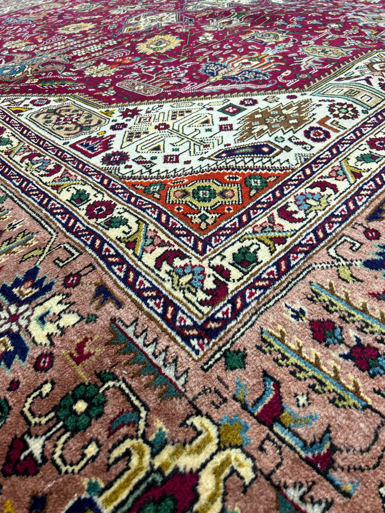 8.1 x 11.2 Genuine Persian Tabriz Wool Rug #PIX-11852