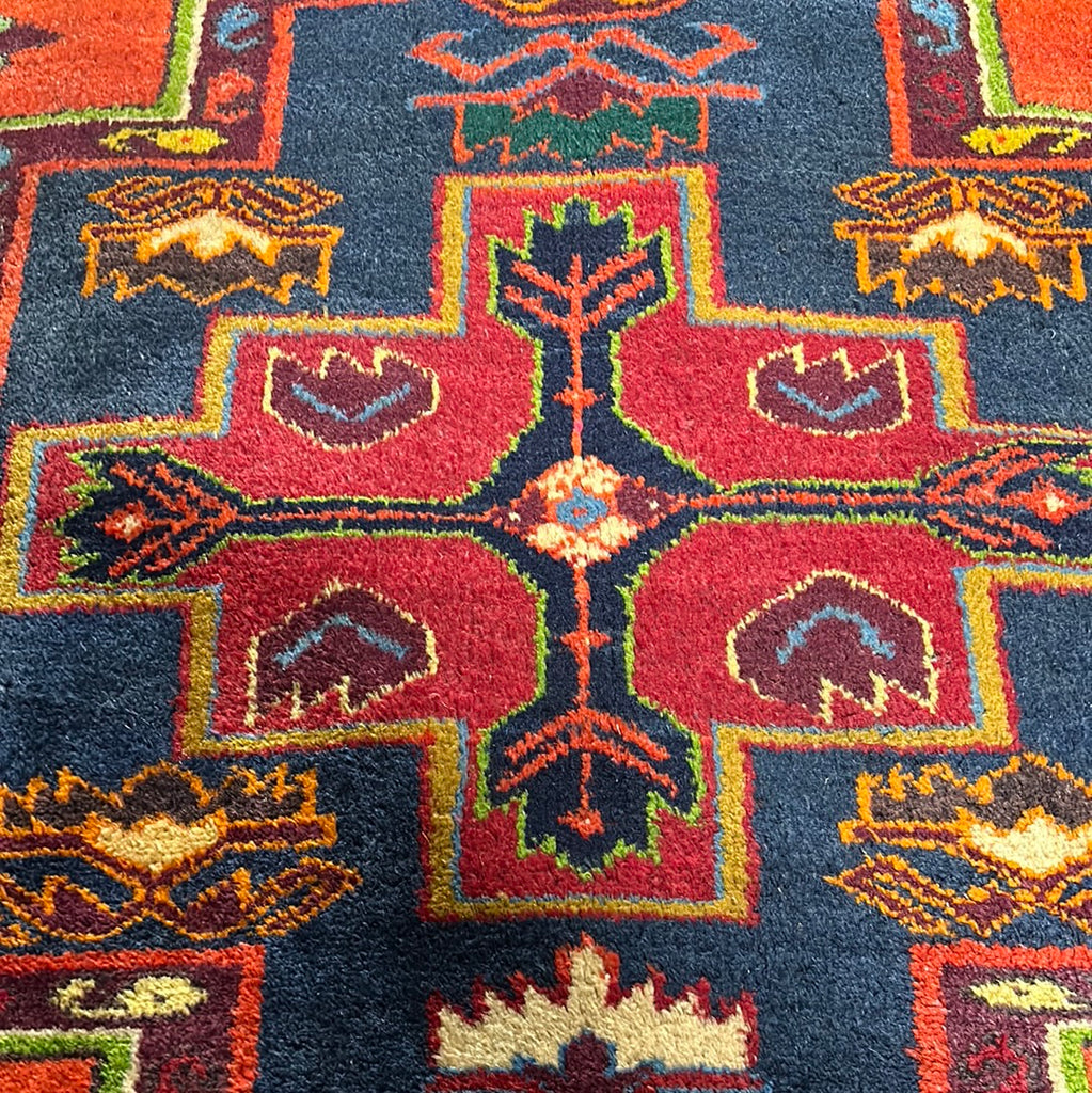 4.11 x 8 Orange Russian Kazak Rug 18298