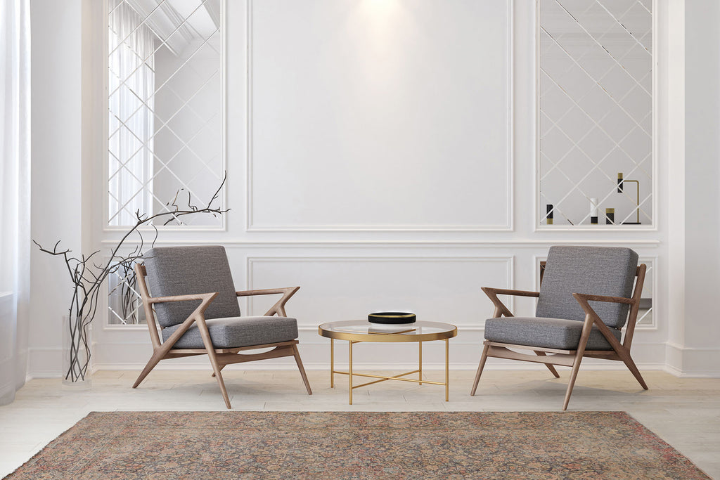 6.2 x 9.3 Vintage Kerman Area Rug EVENLY WORN M107