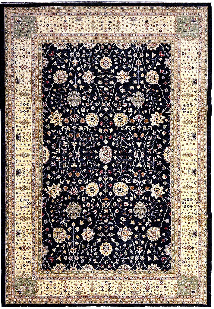 BLACK CHOBI PESHAWAR ZIGLER 10' x 14' Rug 11684