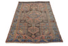 Load image into Gallery viewer, 4.0 x 6.1 Persian Vintage Gemetric Handmade Rug Low Pile M124