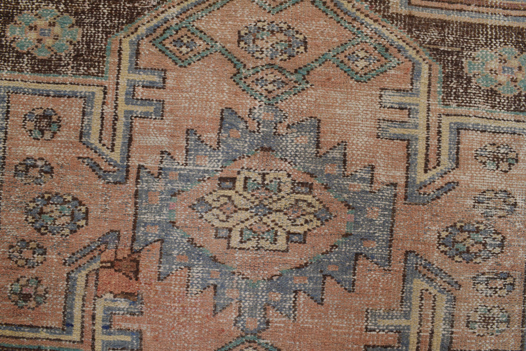 4.0 x 6.1 Persian Vintage Gemetric Handmade Rug Low Pile M124