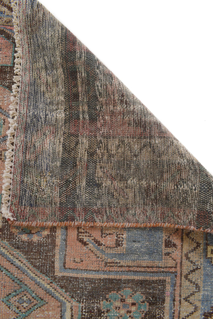 4.0 x 6.1 Persian Vintage Gemetric Handmade Rug Low Pile M124