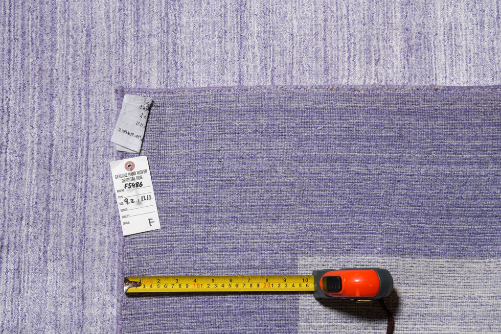 9 x 12 Lavander Purple Wool Bamboo Silk Pile Modern Rug #5486