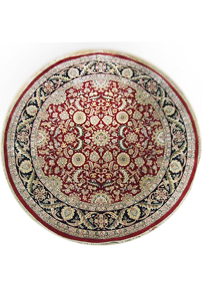 8 x 8 ROUND High Quality Wol and Silk handmade Rug  #PIX-15657