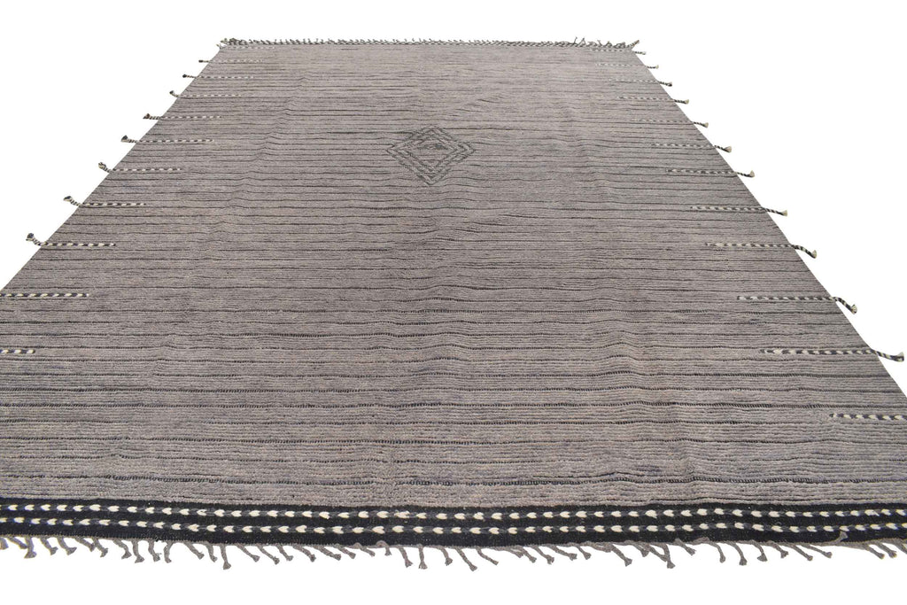 9.9 x 14.2 Handmade Contemporary Moroccan Wool Rug M15