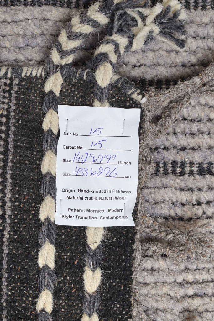 9.9 x 14.2 Handmade Contemporary Moroccan Wool Rug M15