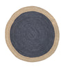 Load image into Gallery viewer, 6 x 6 Feet ROUND Sisal Jute Charcoal Black Gold #R30