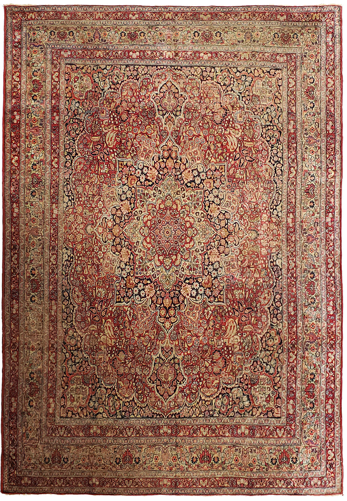 10 x 12.9 Antique Persian Sarouk Rug #PIX-26343