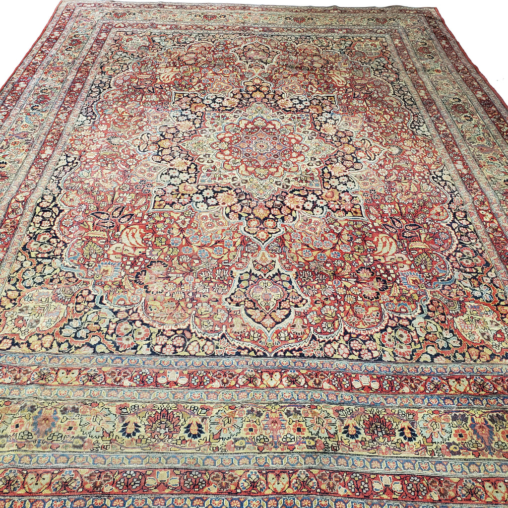 10 x 12.9 Antique Persian Sarouk Rug #PIX-26343