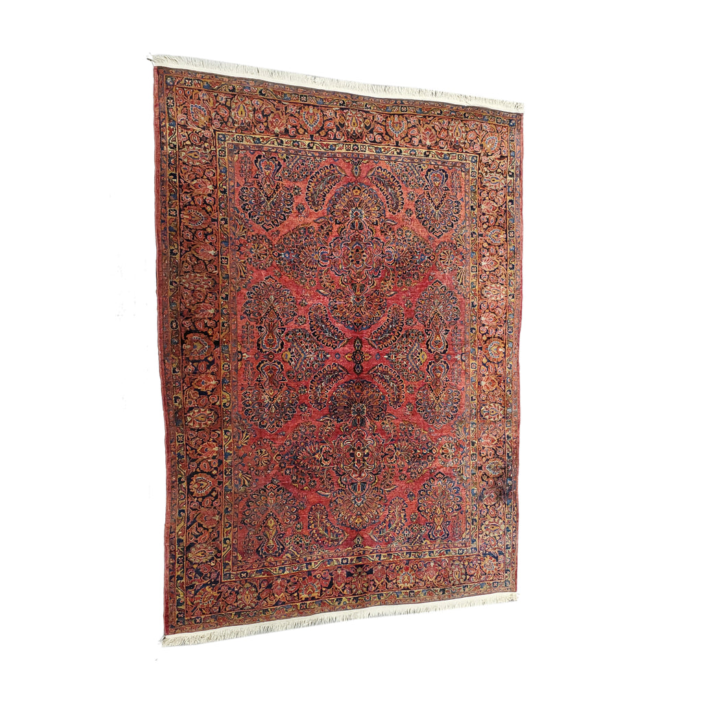 8.2 x 11.8 Antique Persian Sarouk Rug 1930's #F-6388