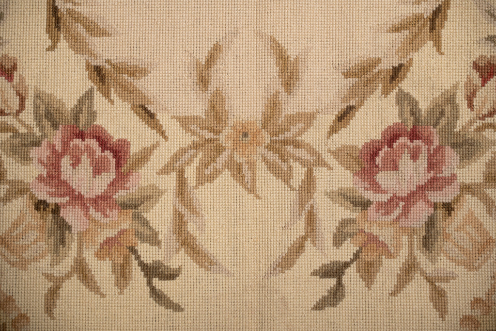 3x5 Needle Point Rug French Aubusson Flat Weave #F-4006