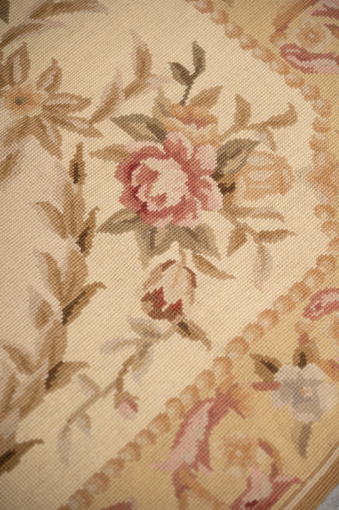 3x5 Needle Point Rug French Aubusson Flat Weave #F-4006