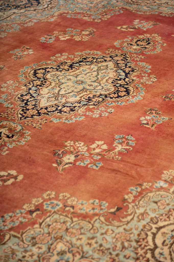 9.3 x 13.6 Semi-Antique Persian Kerman Estate Rug #F-4000