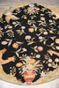 Load image into Gallery viewer, 6.0 x 6.0 ROUND Needle Point Rug BLACK Friendly Animals #F-4008