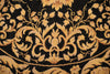 Load image into Gallery viewer, 5.0 x 5.0 Round Needle Point Rug BLACK GOLD VERSSACCI  #F-4009