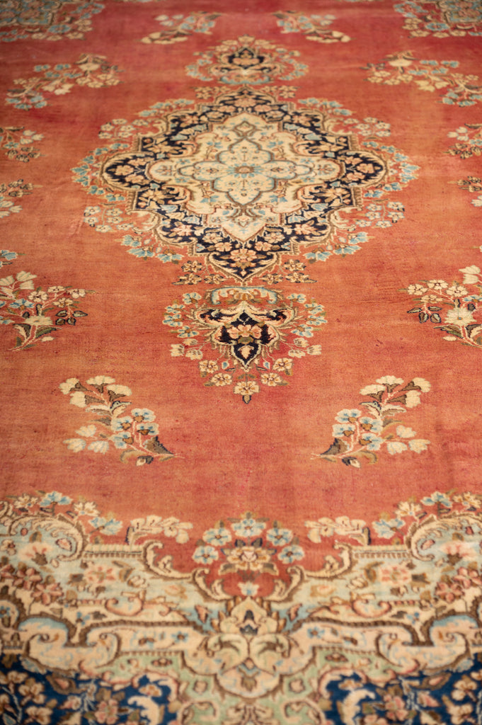 9.3 x 13.6 Semi-Antique Persian Kerman Estate Rug #F-4000