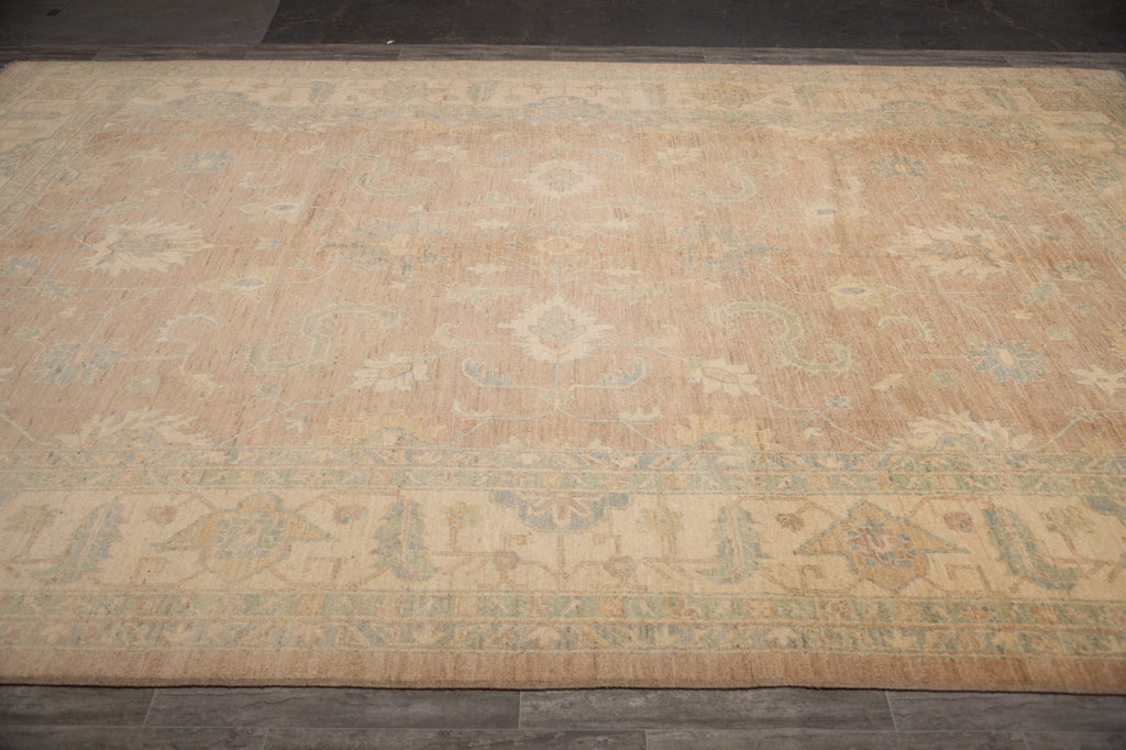 9.7x14.0 ft Genuine Handmade Chobi Peshawar Rug – Earth Tone & Neutral Pastel Colors | #PIX-26988
