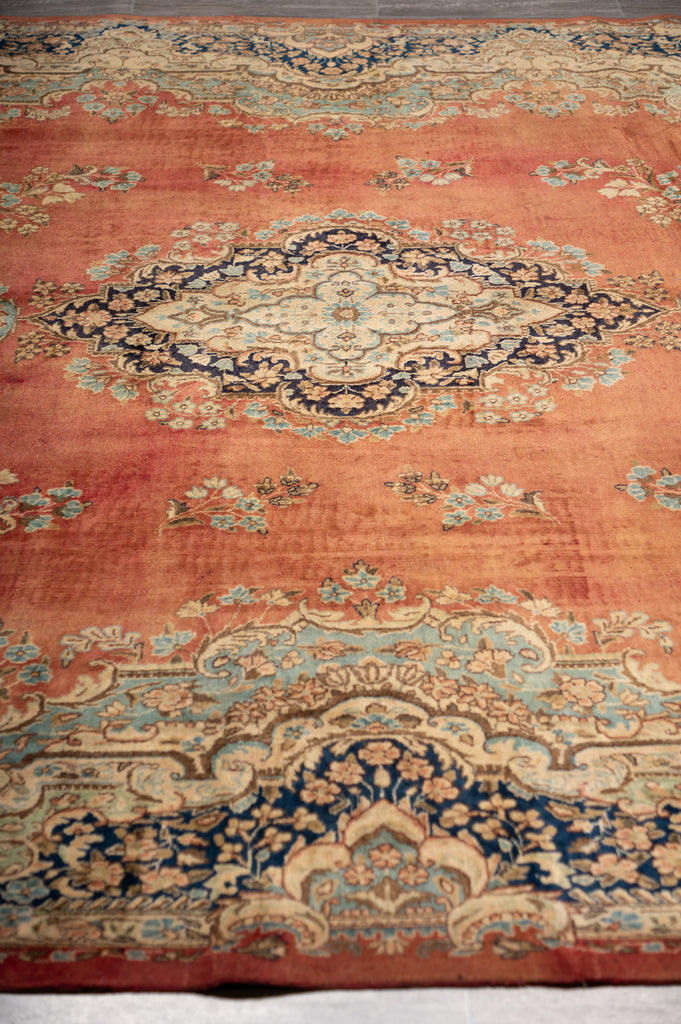 9.3 x 13.6 Semi-Antique Persian Kerman Estate Rug #F-4000