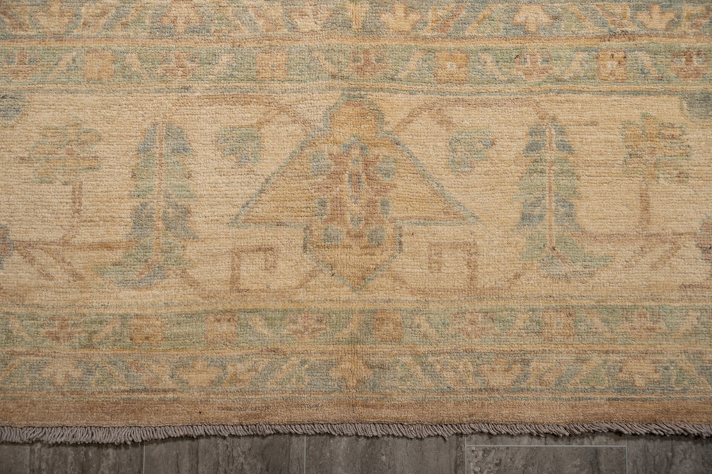 9.7x14.0 ft Genuine Handmade Chobi Peshawar Rug – Earth Tone & Neutral Pastel Colors | #PIX-26988