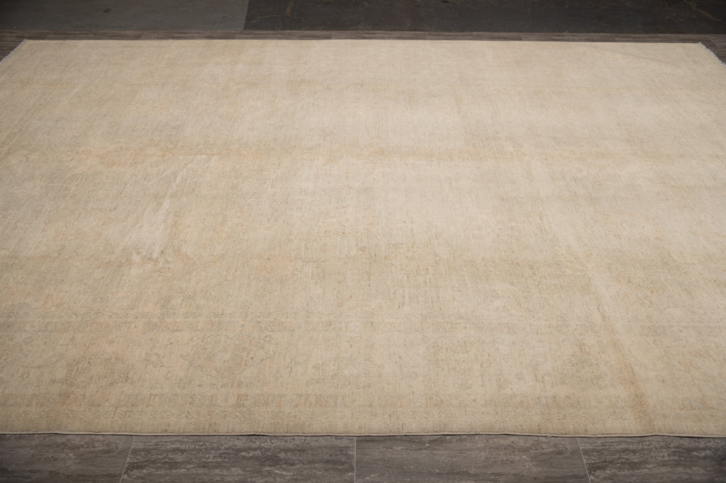 10.2 x 13.9 Natural beige Soft Pale Color Chobi Peshawar Rug #F-5750