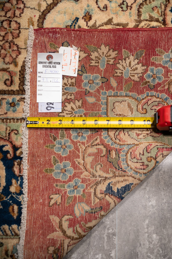 9.3 x 13.6 Semi-Antique Persian Kerman Estate Rug #F-4000