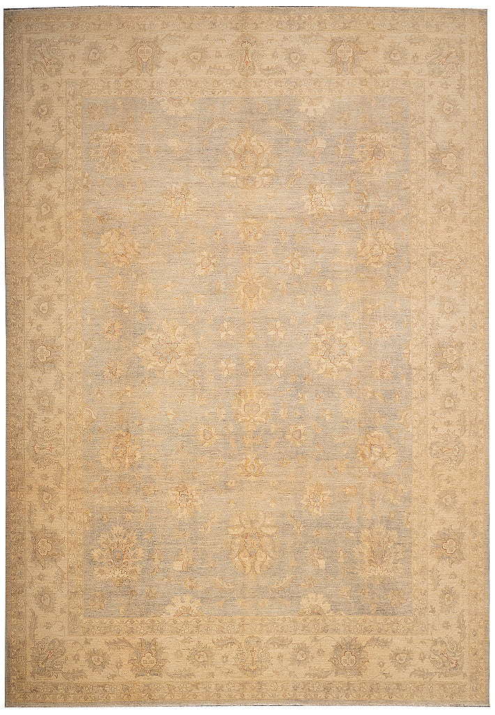 9.10 x 13.4 Sage Green Chobi Peshawar Rug #PIX-20335