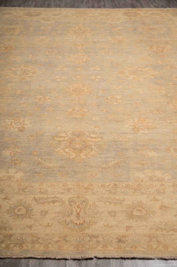 9.10 x 13.4 Sage Green Chobi Peshawar Rug #PIX-20335