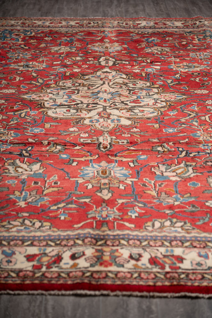 10.0 x 13.9 Semi- Antique Persian Sarouk Mahal Estate Rug #F-4002