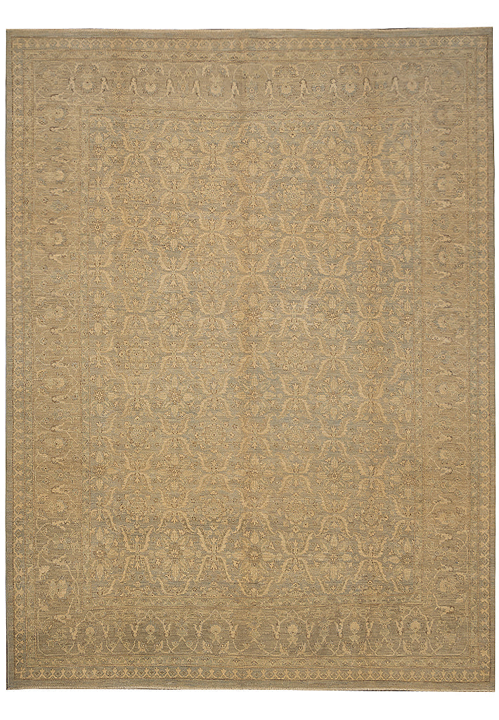 8 x 10 New Ziglar Chobi Peshawar Rug Warm Pastels Neutral Colors #B-77575