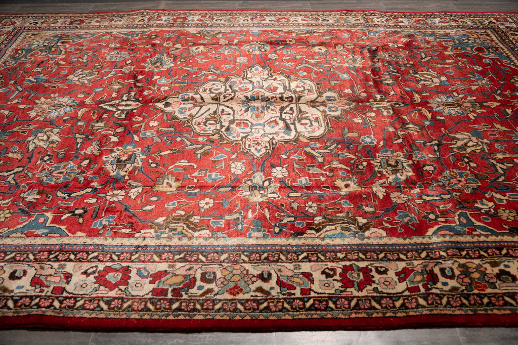 10.0 x 13.9 Semi- Antique Persian Sarouk Mahal Estate Rug #F-4002