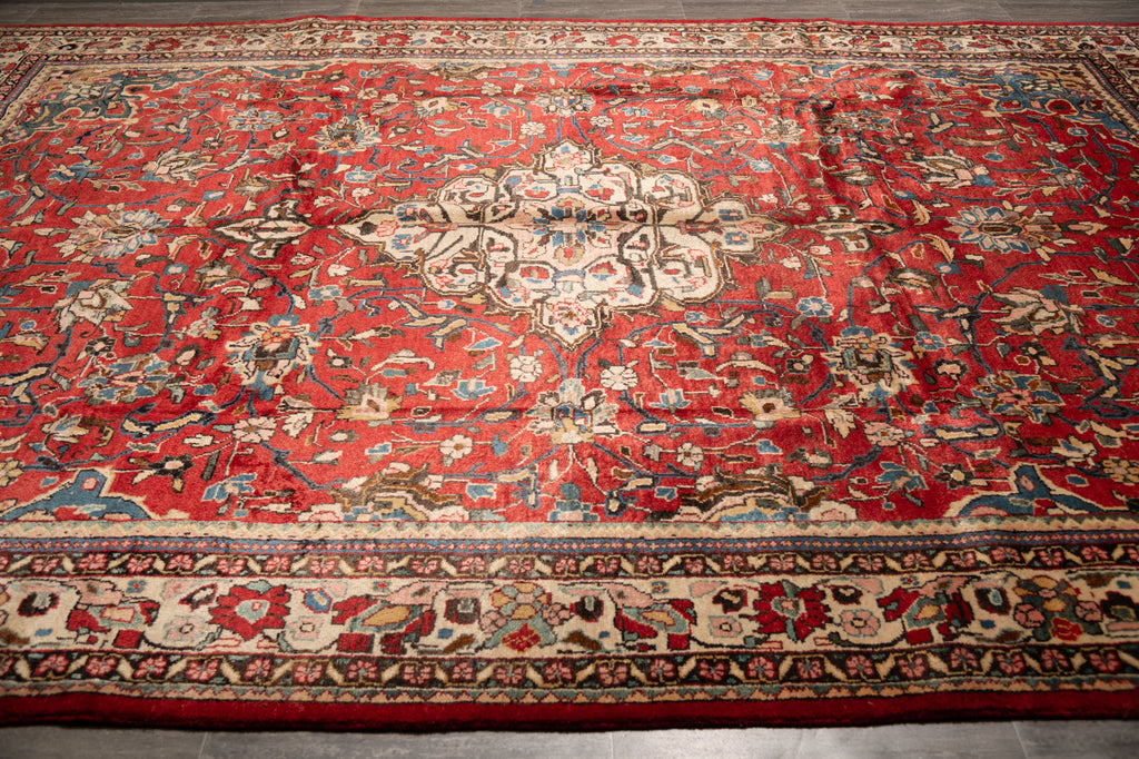 10.0 x 13.9 Semi- Antique Persian Sarouk Mahal Estate Rug #F-4002