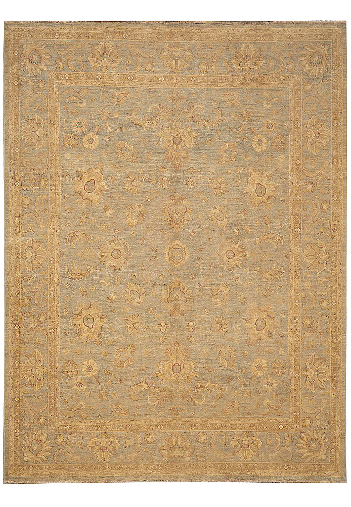 8 x 10 Light Sage Green Ziglar Chobi Peshawar Rugs #B-77474