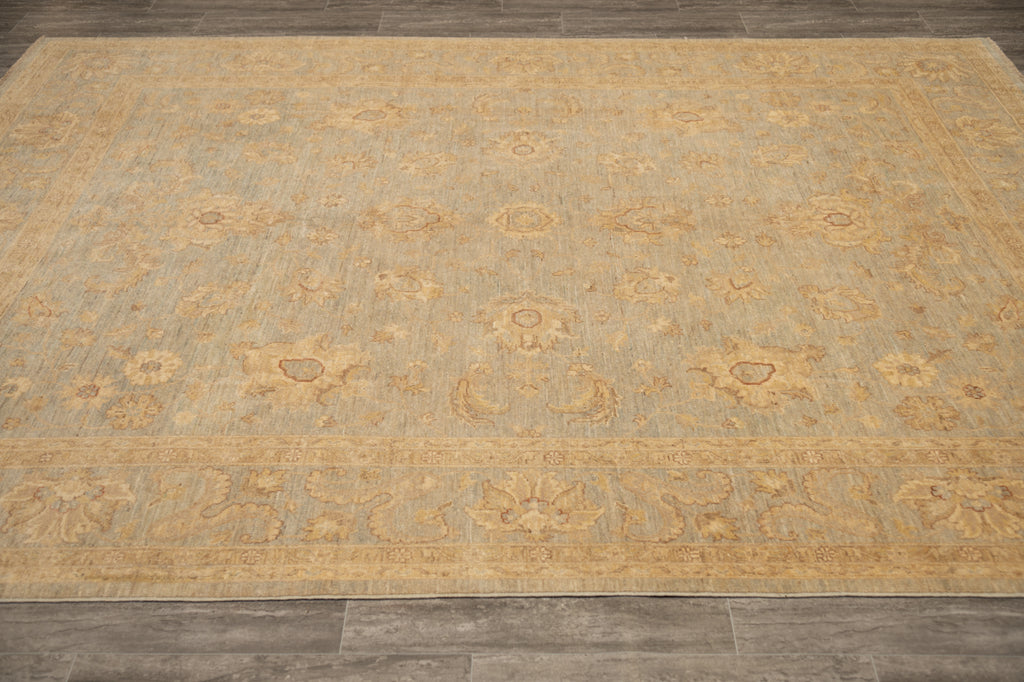 8 x 10 Light Sage Green Ziglar Chobi Peshawar Rugs #B-77474