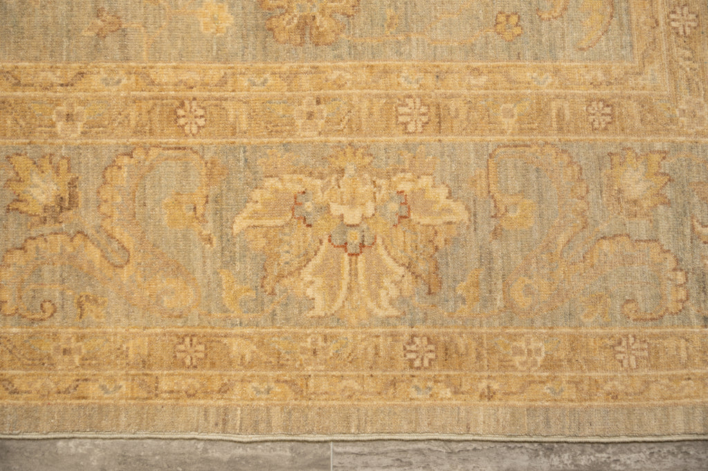 8 x 10 Light Sage Green Ziglar Chobi Peshawar Rugs #B-77474