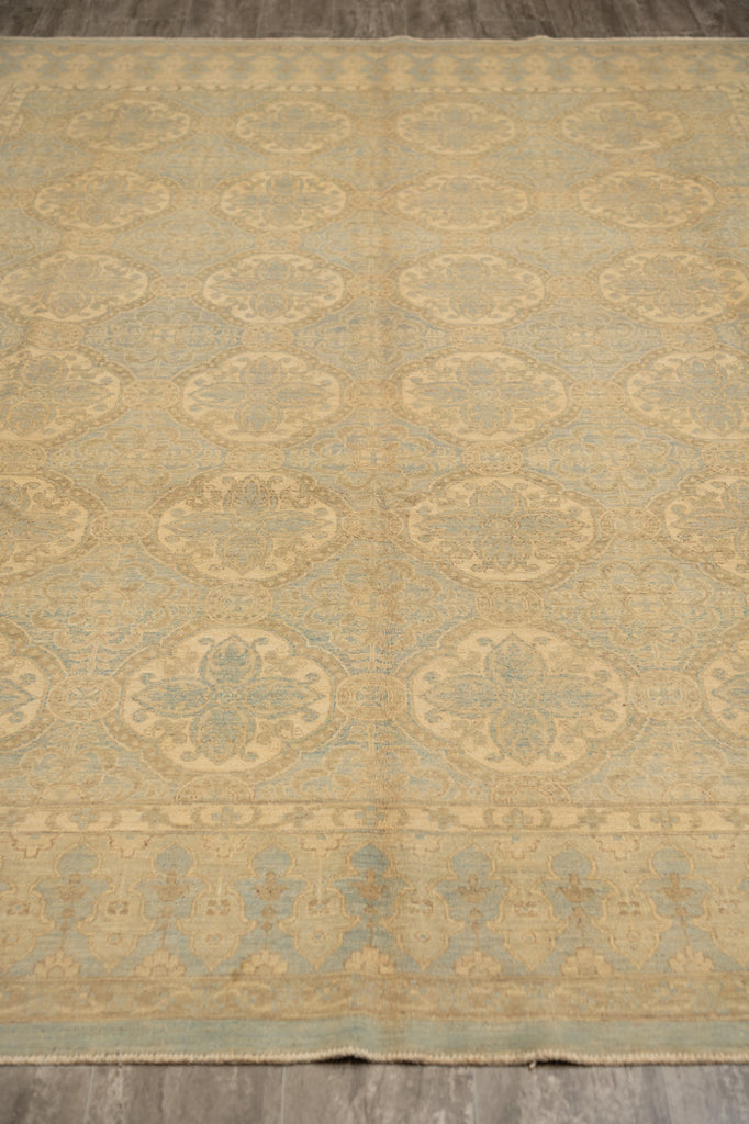 8 .0 x 10.6 New Handmade Ziglar Chobi Rug  Neutral Light Green  #B-77571