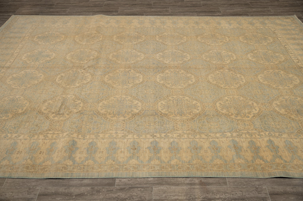 8 .0 x 10.6 New Handmade Ziglar Chobi Rug  Neutral Light Green  #B-77571