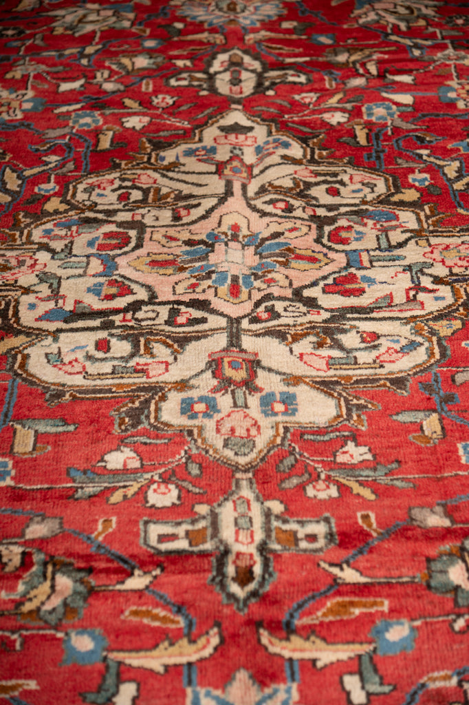 10.0 x 13.9 Semi- Antique Persian Sarouk Mahal Estate Rug #F-4002