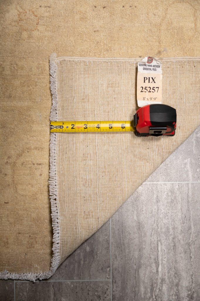 8.0 x 9.9 New Chobi Peshawar rug Pastels Pale Neutral Natural  #PIX-25257